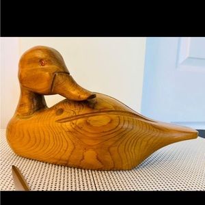 Hand crafted wooden duck